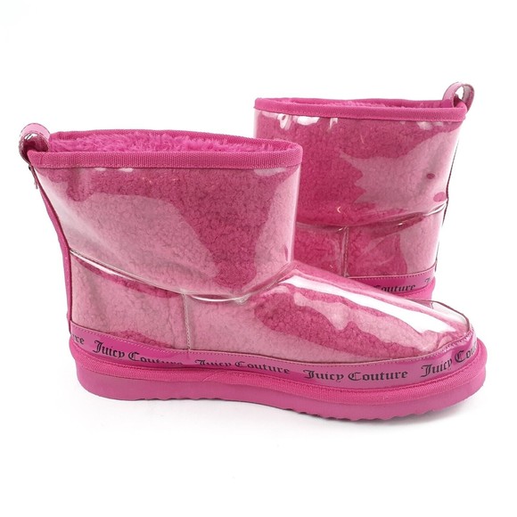 Juicy Couture Klash Pink Shearling Bootie Boots Womens 11 Mens 9.5 Fashion Shoes - Picture 2 of 11